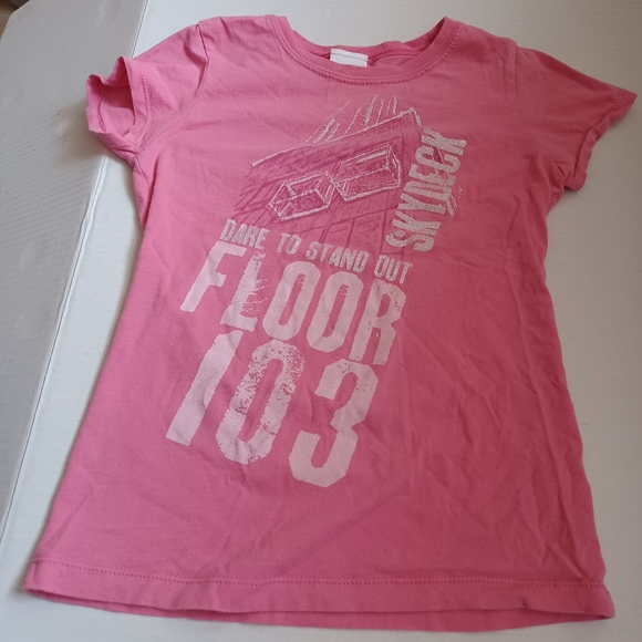 4/$30 Pink Chicago Skydeck Tee - Size Medium (7/8 - Girl) - Picture 1 of 6